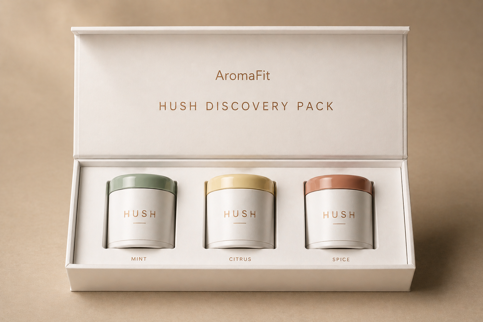 HUSH Discovery Pack with three scents